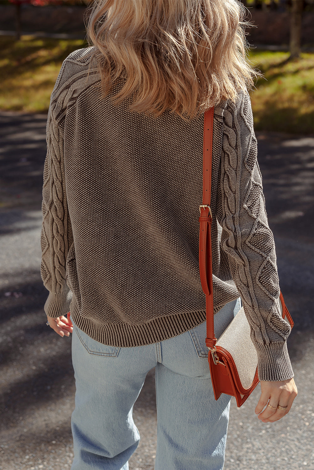 Knit Sleeve Casual Sweater