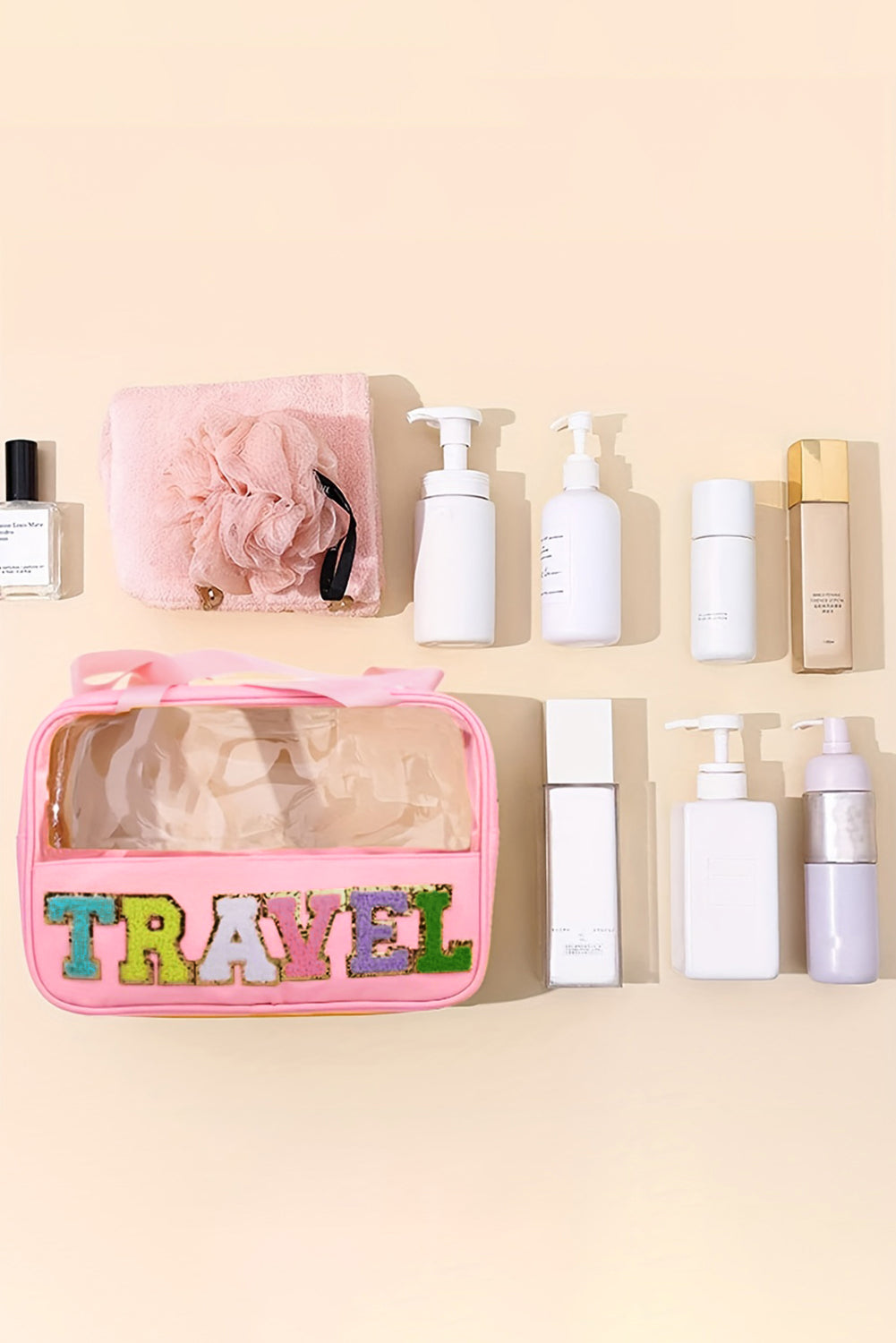 Light Pink TRAVEL Makeup Bag