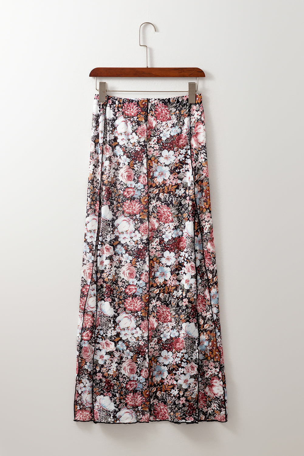 Brown Floral Maxi Skirt