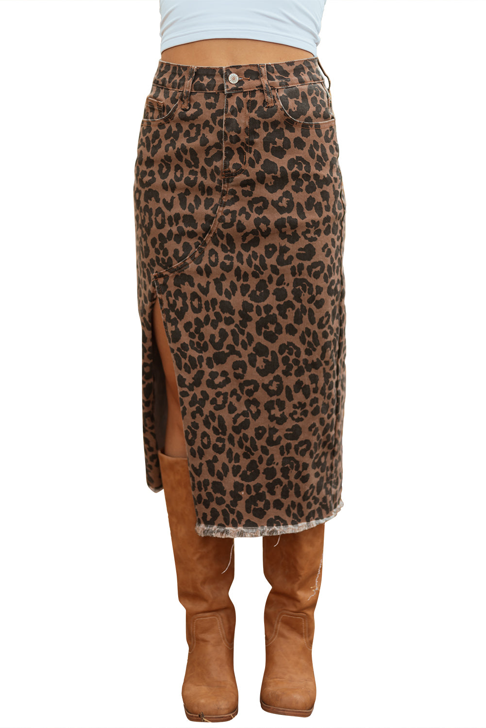 Leopard Midi Skirt
