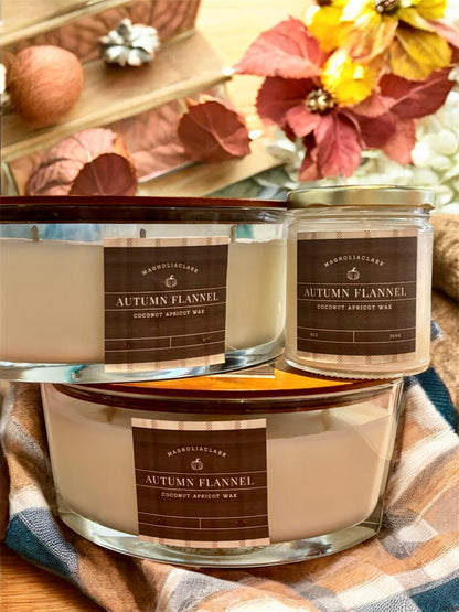 Wholesale Autumn Flannel Candle- Case of 4