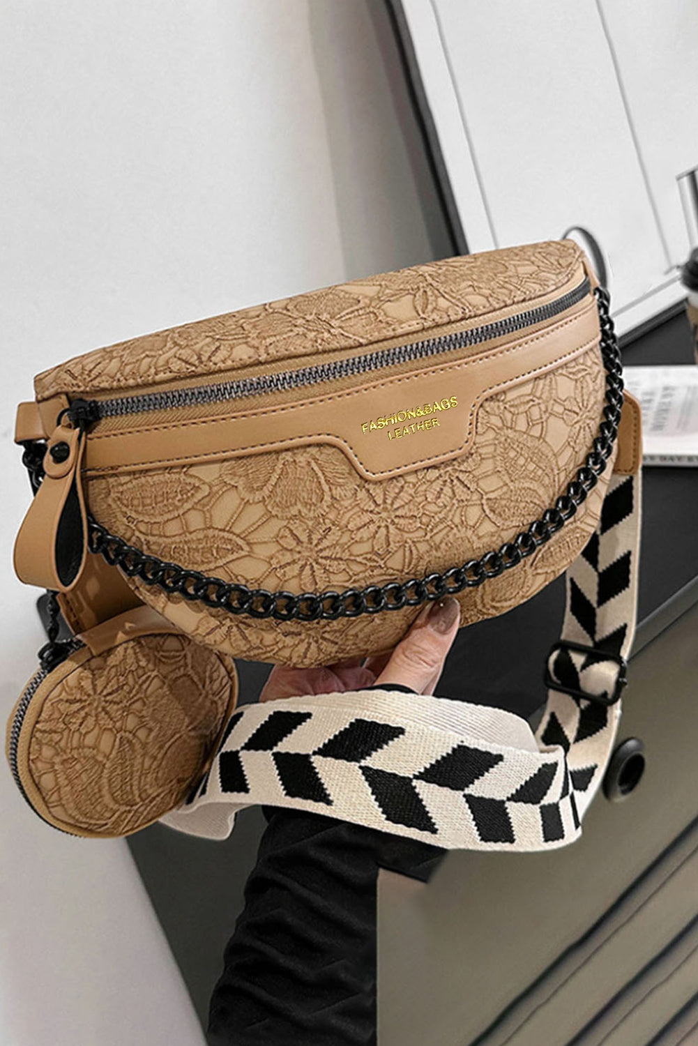 Camel Colorblock  Purse
