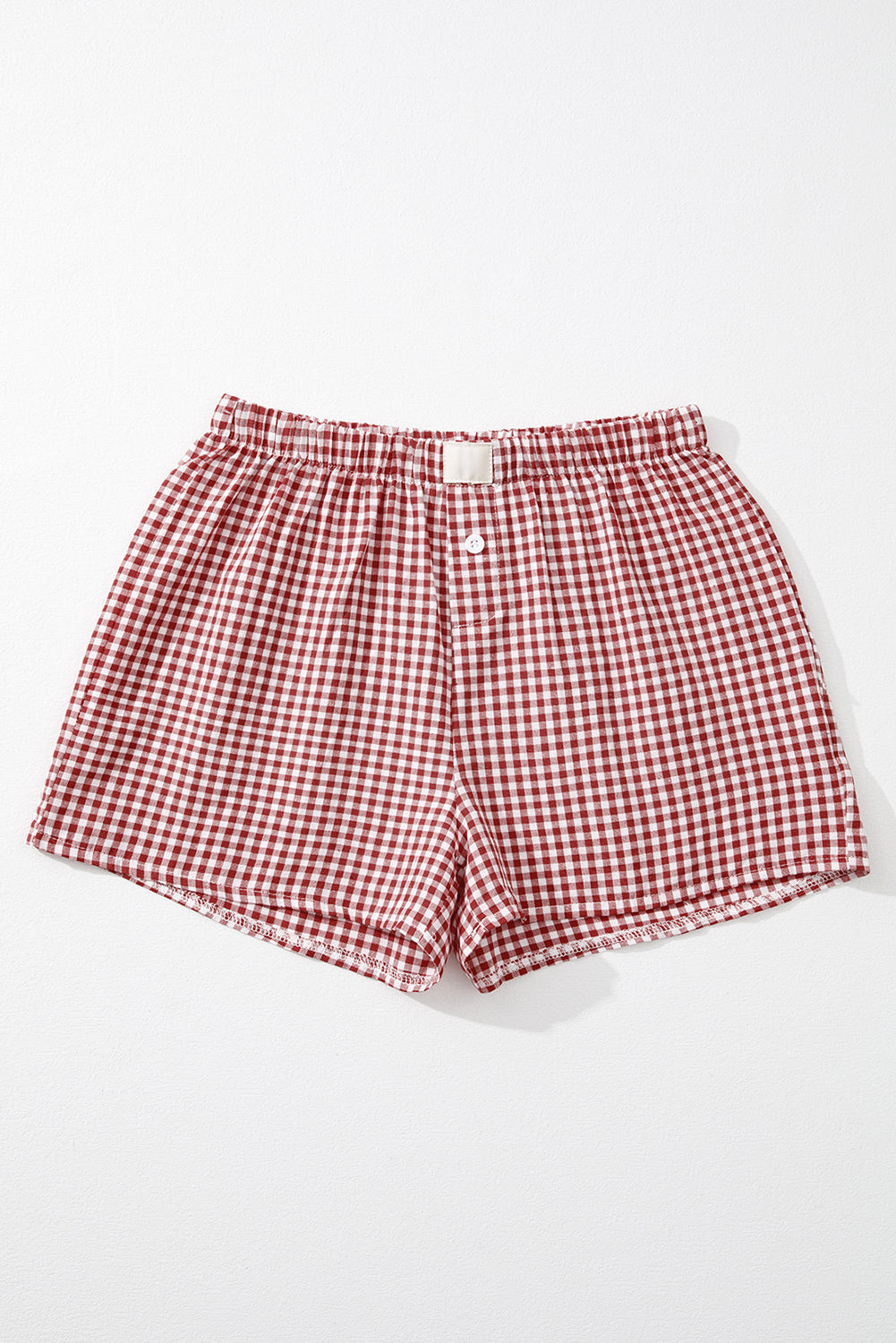 Red Gingham  High Waist Shorts