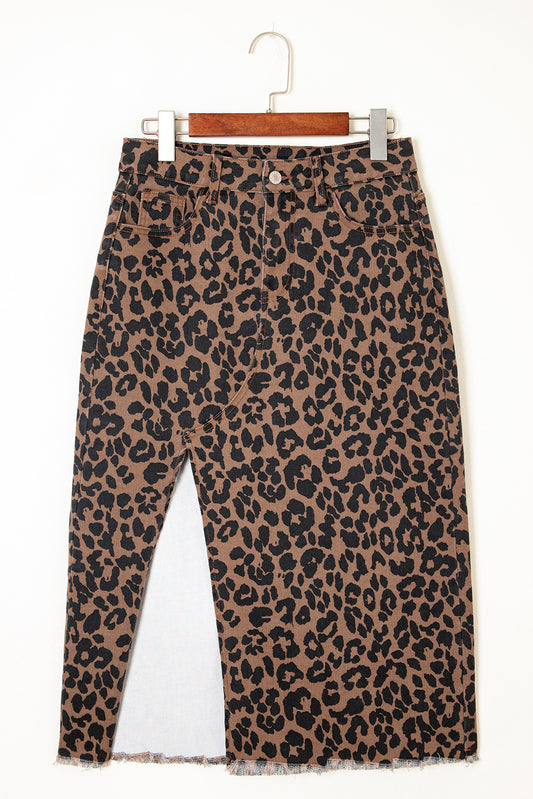 Leopard Midi Skirt