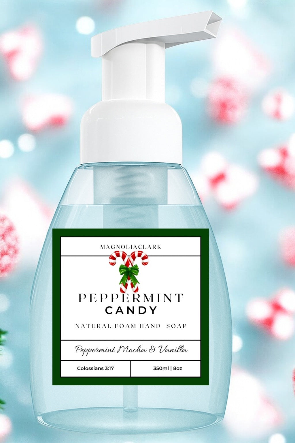 Peppermint Foam Hand Soap- Holiday- Case of 2