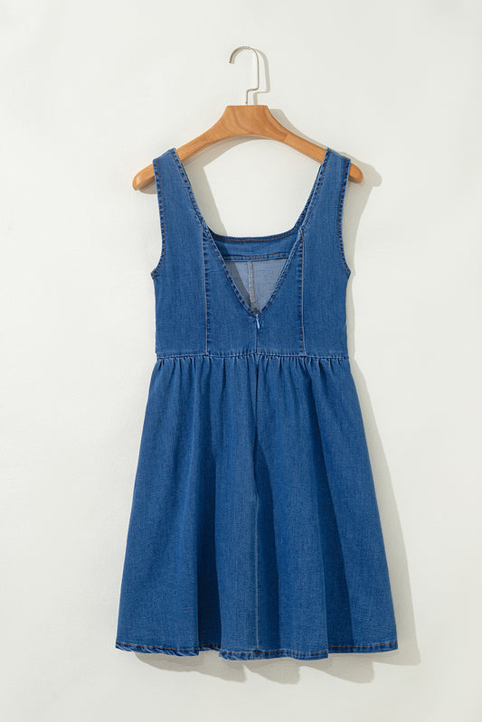 Sleeveless Denim Dress
